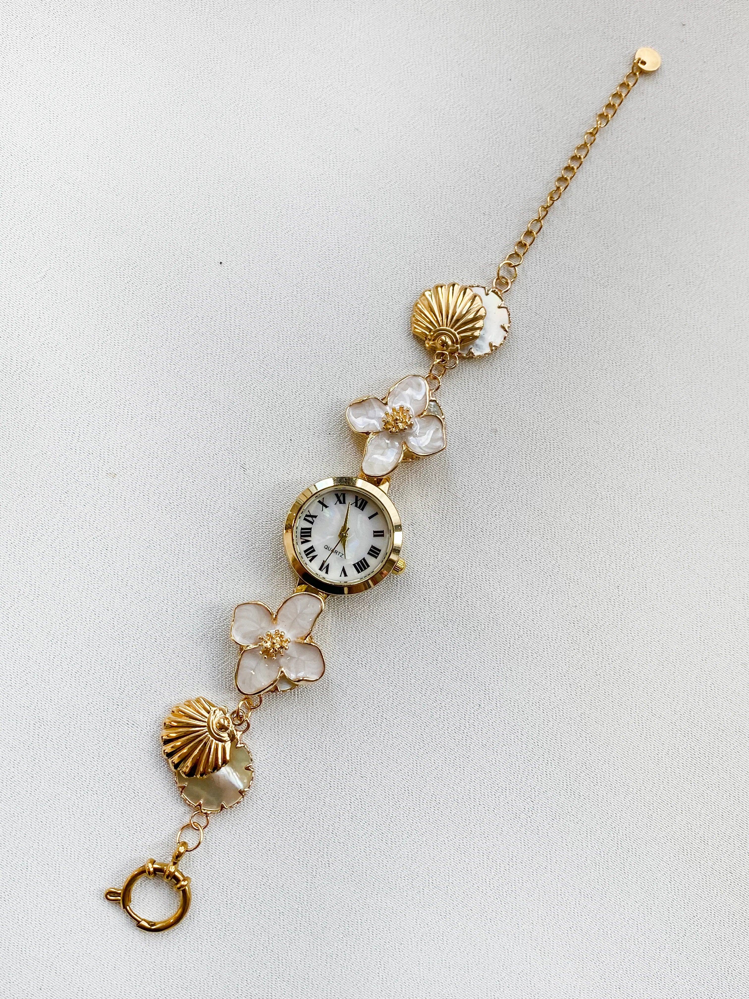 Floral Seashell Watch